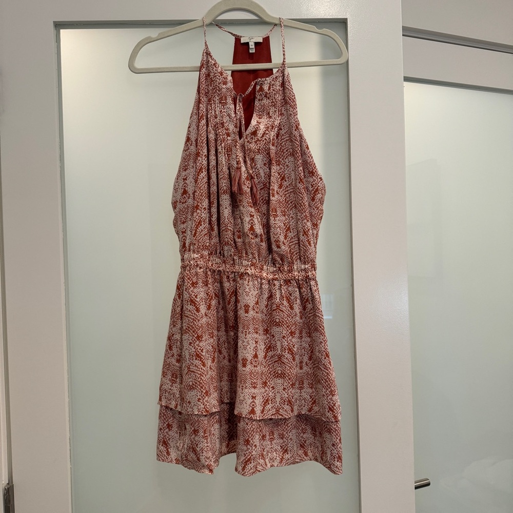 Joie Red and White Patterned Dress